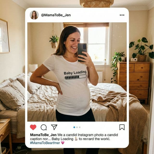 Kundin trägt BumpGlow Shirt – Foto 1